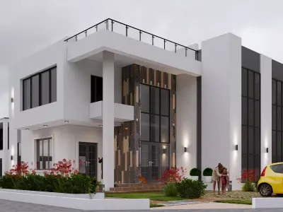 MODERN VILLA 3D model 15