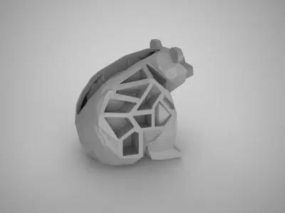 Geometric Bear Planter 3D print model
