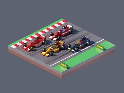 land 99A Low-poly 3D model