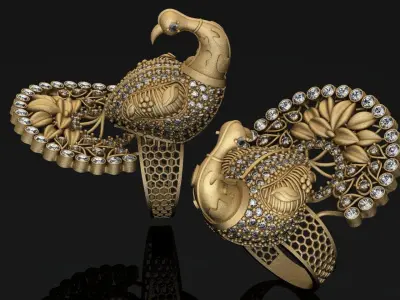  peacock ring   3D print model