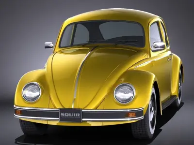 Volkswagen Beetle 1980 VRAY 3D model