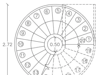 Spiral staircase 04 3D model
