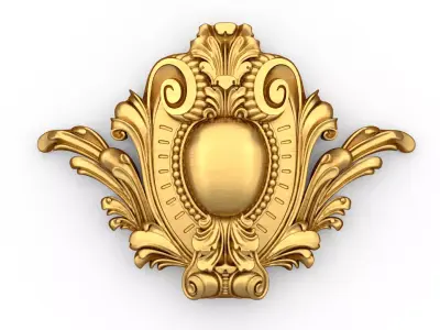 carved classic decorative ornament cnc 3d printing stl 08 3D model