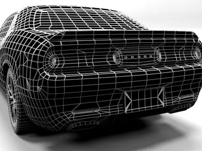 DODGE CHALLANGER Low-poly 3D model