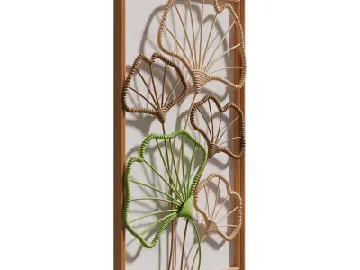 Macrame Ginkgo Hanging Wall Design 3D model