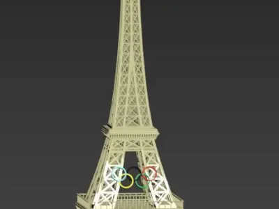 Eiffel Tower Paris 2024 Free 3D model