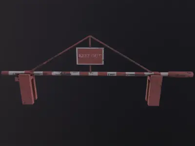 Road Barrier 3D Model Low-poly 3D model