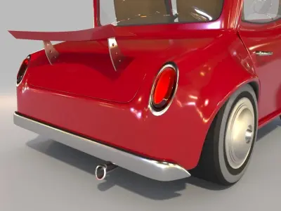 Cartoon car 3D model 2