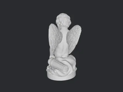 Seated cupid 3D model