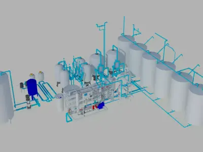 Water Treatment Plant 3D model