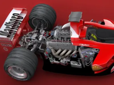 f1 ferrari hidetail 2005 3D model