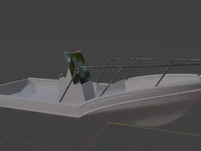 Center Console Fishing boat Featuring a rugged deep-V hull 3D model
