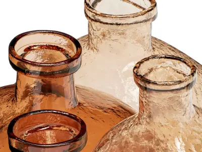 Crate and barrel Amber Glass Vases 3D model