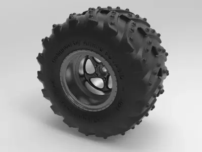 High-definition car tire model 3D print model