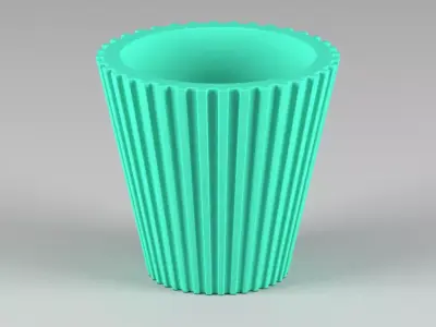 miniature flower pot 07 3D print model