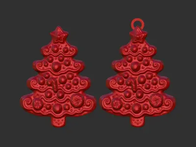 christmas tree decor 2  3D print model