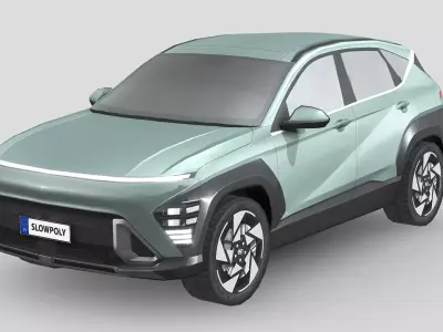 Hyundai Kona 2024 Low-poly 3D model