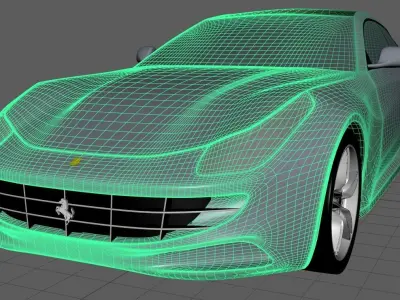 Ferrari FF Exterior Low-poly 3D model