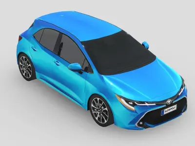 Toyota Corolla Hatchback 2021 Low-poly 3D model