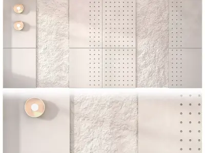 Wall rock panel 01 3D model