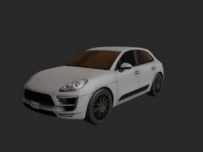 Low Poly Car 5 porsche macan Low-poly 3D model