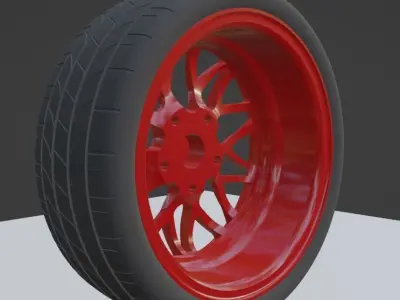 TIRE WITH RIM 3D model
