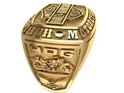 mens ring harley-davidson  3D print model