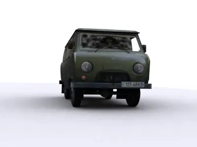 UAZ 452 Low-poly 3D model