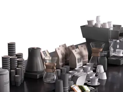 Set for Coffee Shop 3D model