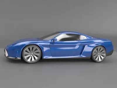 Blue concept car 3D model