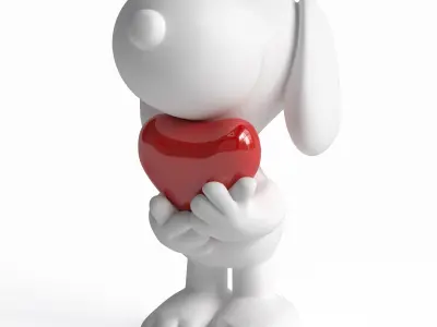 Leblon Delienne Snoopy heart 3D model