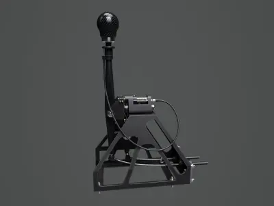 Short Shifter 01 - Variation B - Carbon Low-poly 3D model