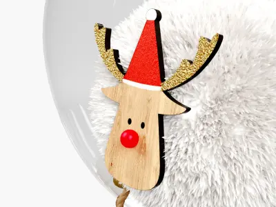 Christmas Ball with Toy 3D model