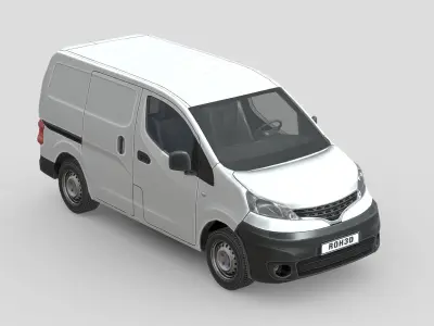 Nissan NV200 Van 2010 Low-poly 3D model