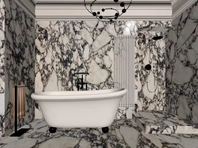 luxury bathroom interior scenes  59 3D model