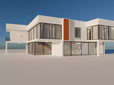 luxury ground plus one Villa 3D model