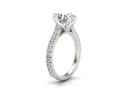 French Pave Ring 3D print model