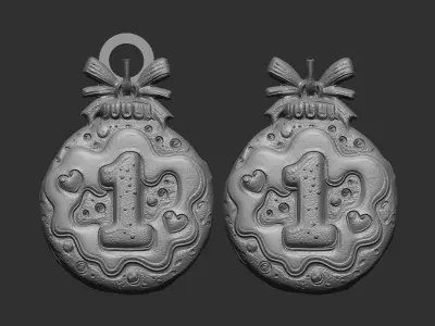 little one first christmas tree decor  3D print model