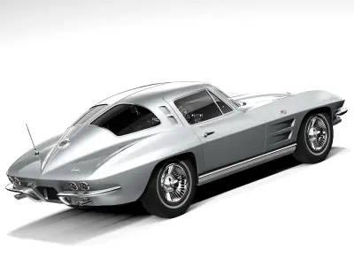 Chevrolet Corvette C2 1963 LowPoly 3D model