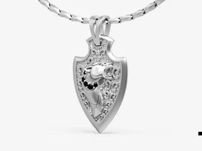 fashion Tiger Pendant Silver Gold  Print 3D print model