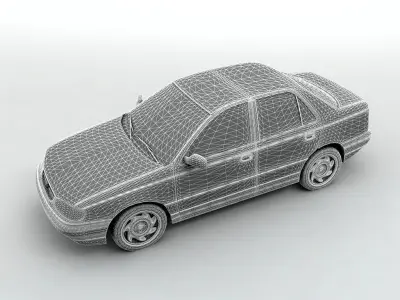  1994 Hyundai Elantra 4 Door Sedan 3D model