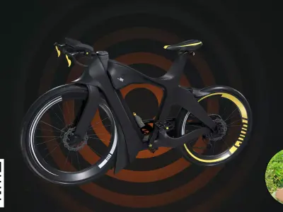Futuristic Aero Bicycle Stealth Onyx 3D model