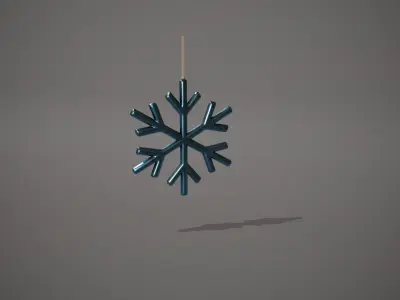 Snowflake Decorations Low-poly 3D model