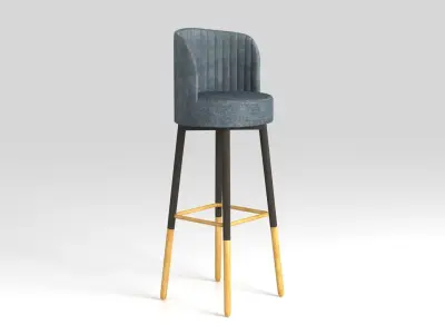 High Stool Chair Free low-poly 3D model