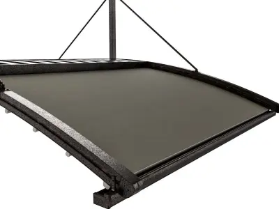 Motorized Pergola 6a rusty iron 3D model