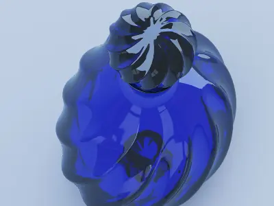Glass Decanter Blue 3D model