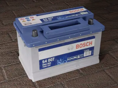 Car Battery Low-poly 3D model 5