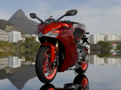 Ducati Super Sports Low-poly 3D model