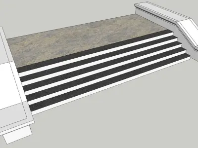 classical entrance podium 3d model 3D model