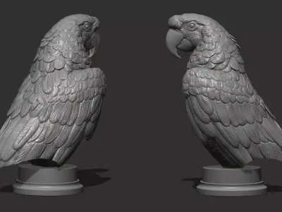 Parrot Ara bust 3D print model